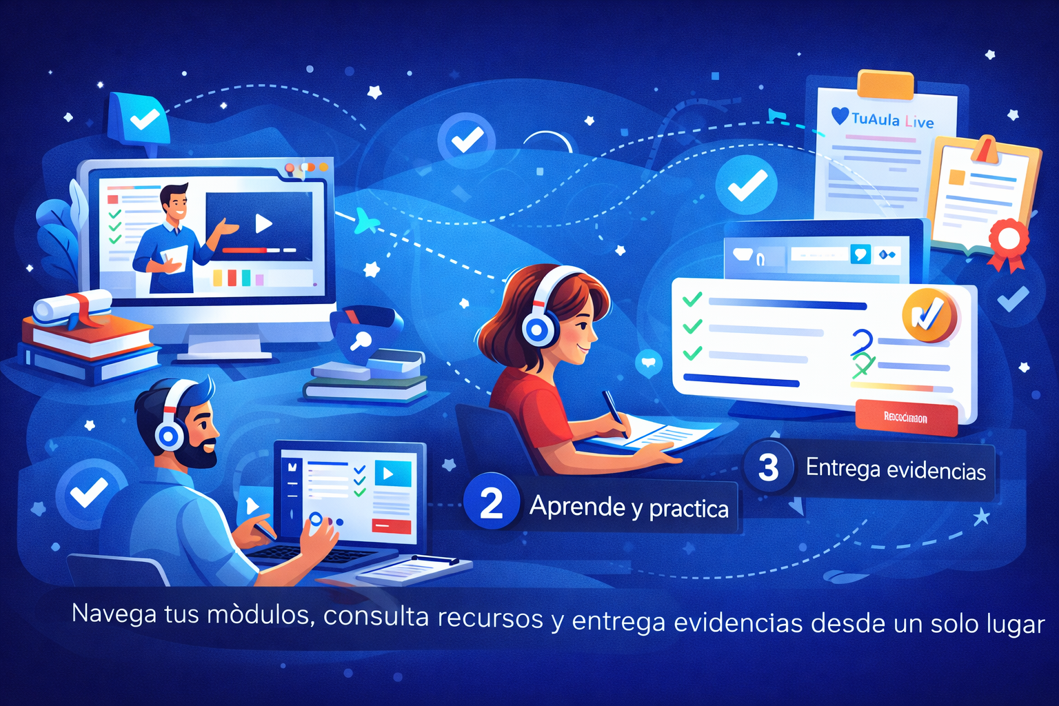 Aprendizaje en línea en TuAula Live